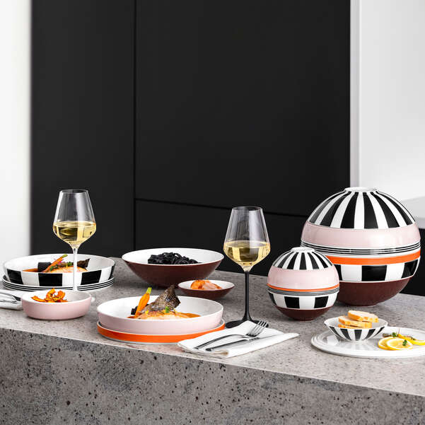 Decorative Sphere Dinnerware Set For 2 – Premium Porcelain Tableware